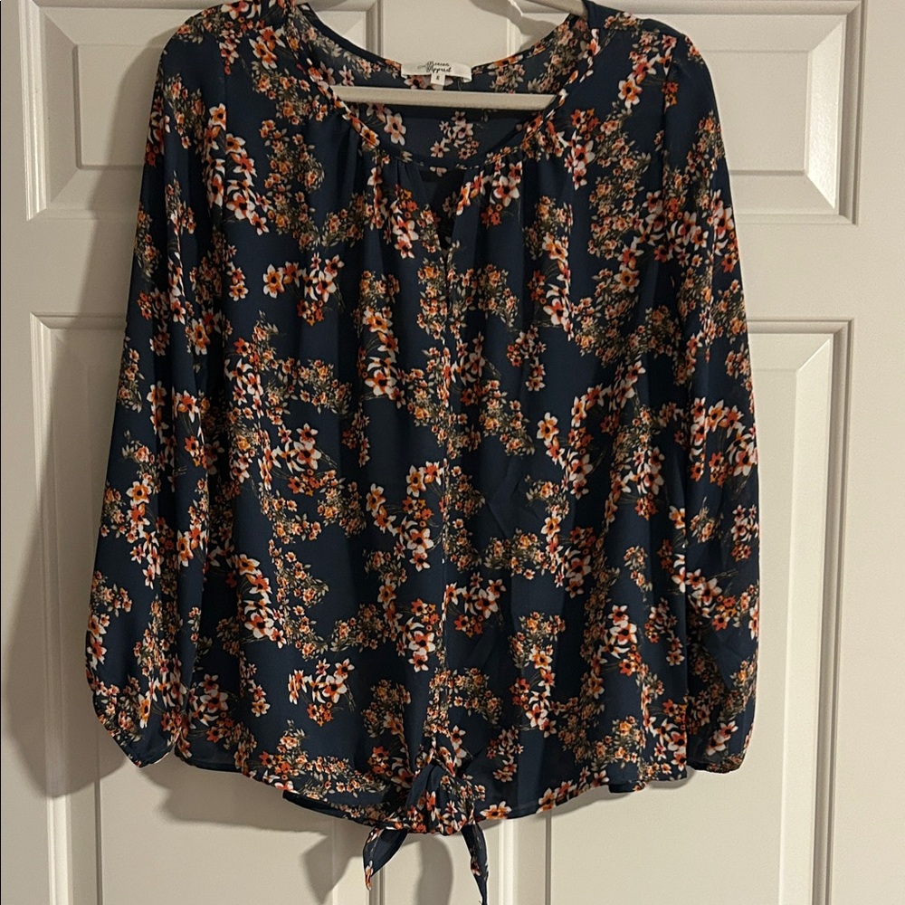 Beacon Navy Floral Women's Blouse